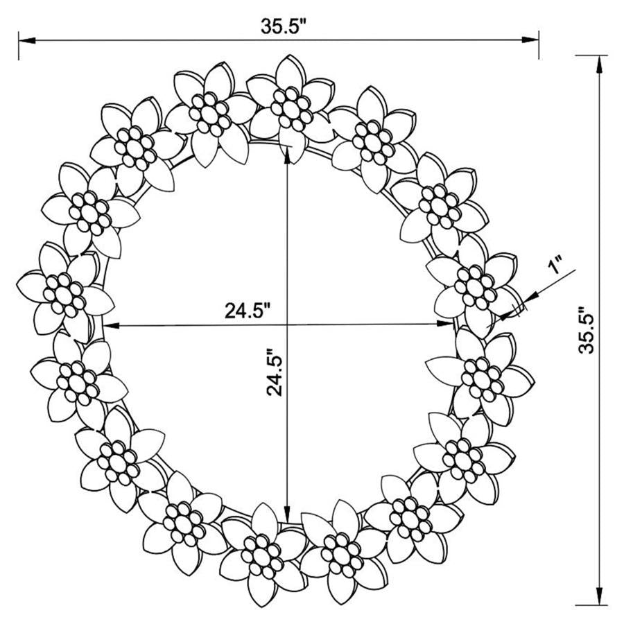 Cordelia Silver Wall Mirror - furniture place usa