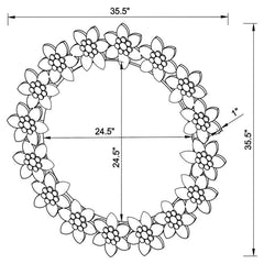 Cordelia Silver Wall Mirror - furniture place usa