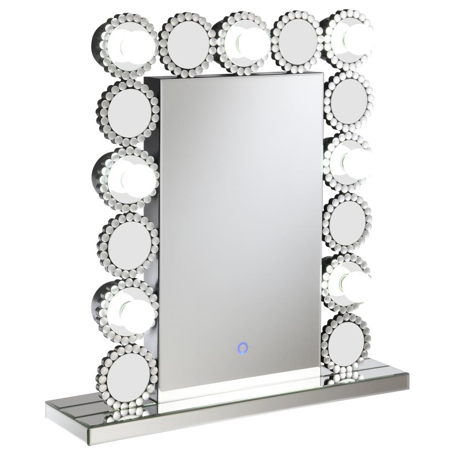Aghes Silver Table Mirror - furniture place usa