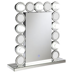 Aghes Silver Table Mirror - furniture place usa