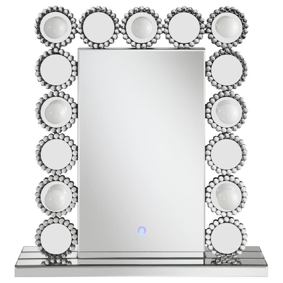Aghes Silver Table Mirror - furniture place usa