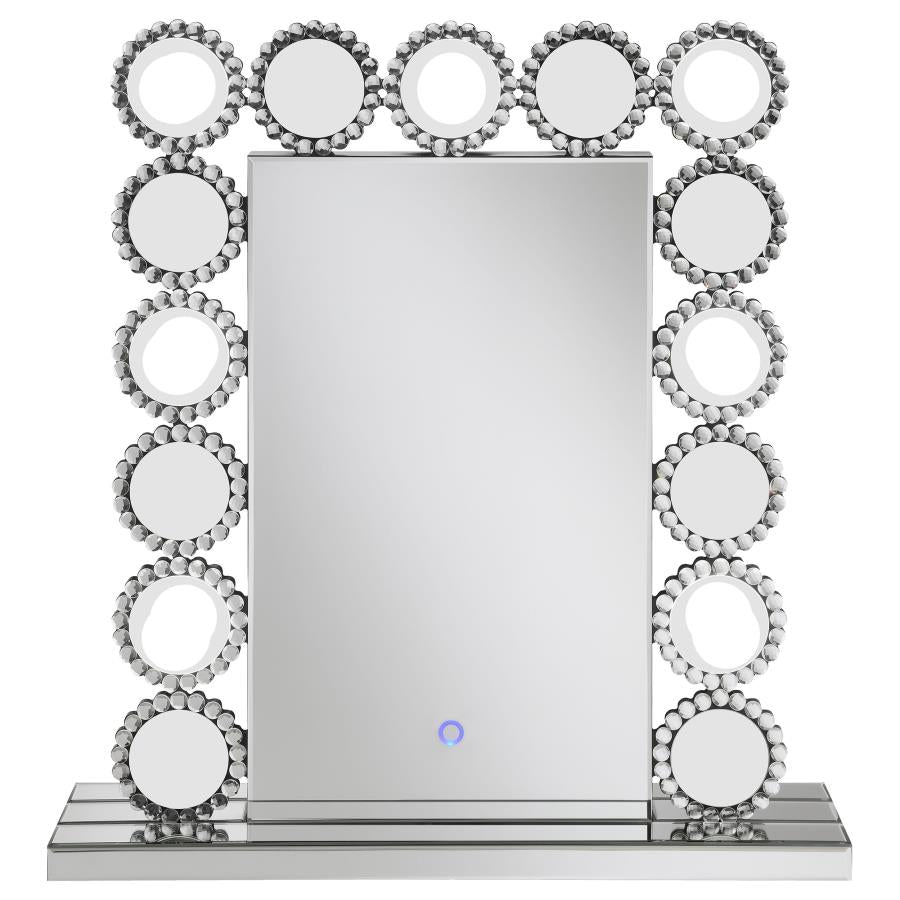 Aghes Silver Table Mirror - furniture place usa