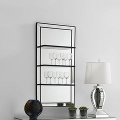 Oriel Silver Wall Mirror - furniture place usa