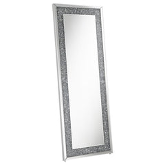 Valerie Silver Floor Mirror - furniture place usa