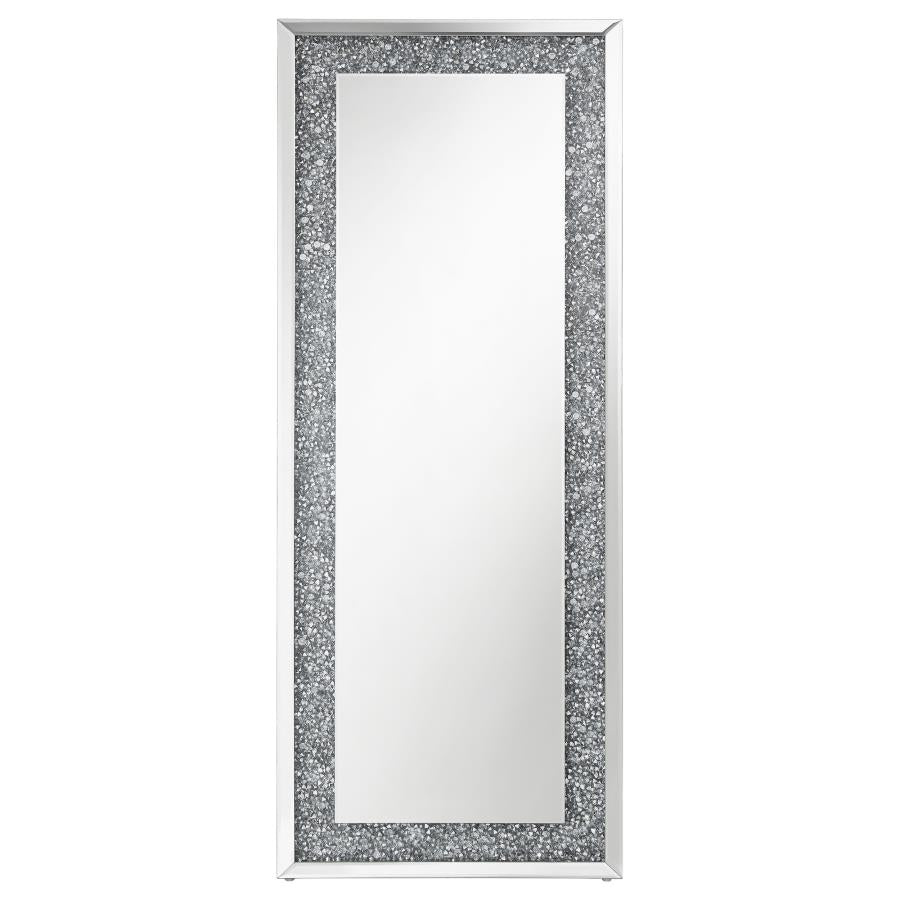 Valerie Silver Floor Mirror - furniture place usa
