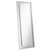 Yves Silver Floor Mirror - furniture place usa