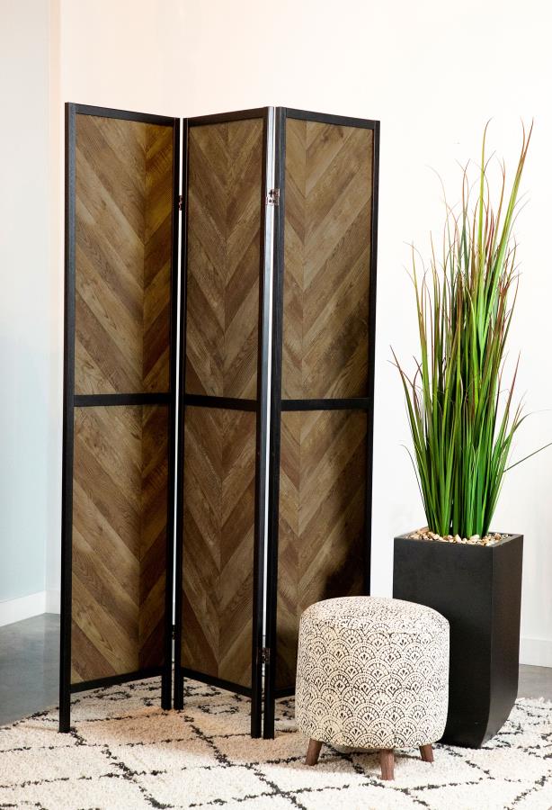 Marlene Brown 3 Panel Room Divider - furniture place usa