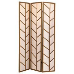 Mila Brown 3 Panel Room Divider - furniture place usa