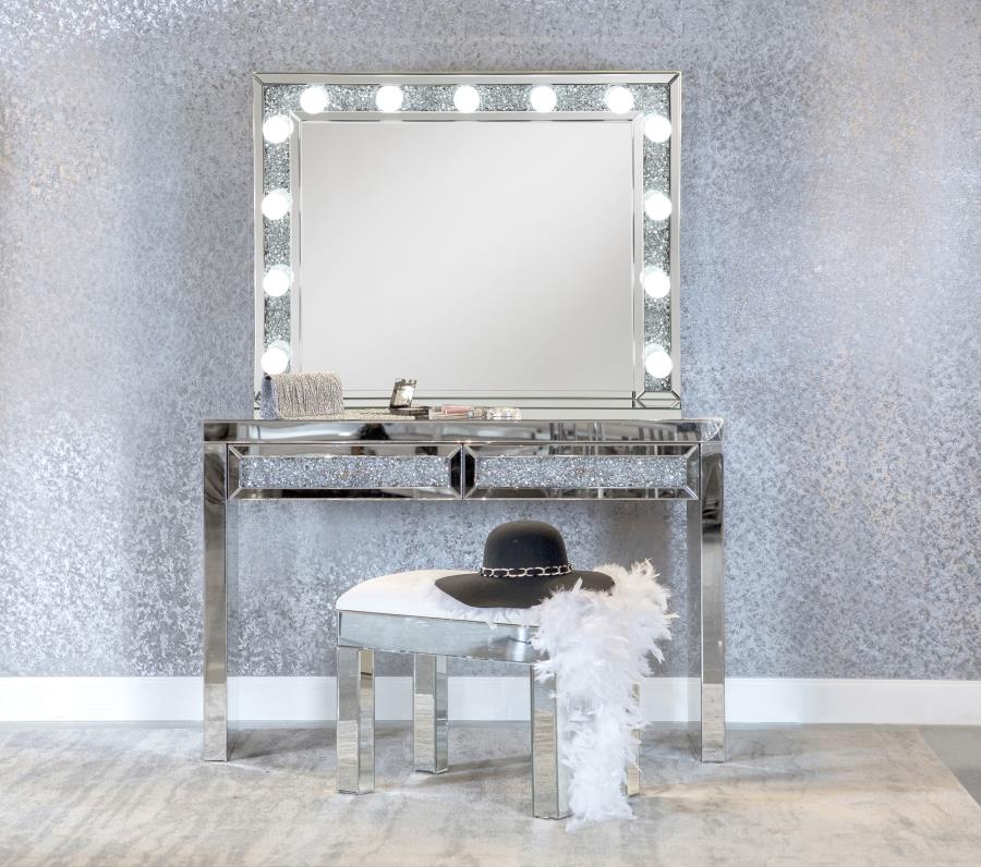Wilmer Silver Table Mirror - furniture place usa