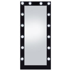 Zayan Black Floor Mirror - furniture place usa