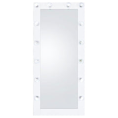 Zayan White Floor Mirror - furniture place usa