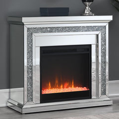Lorelai Silver Electric Fireplace - furniture place usa