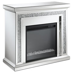 Lorelai Silver Electric Fireplace - furniture place usa