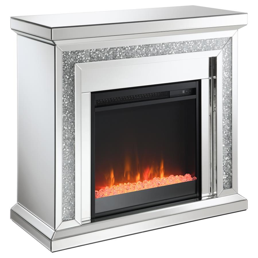 Lorelai Silver Electric Fireplace - furniture place usa