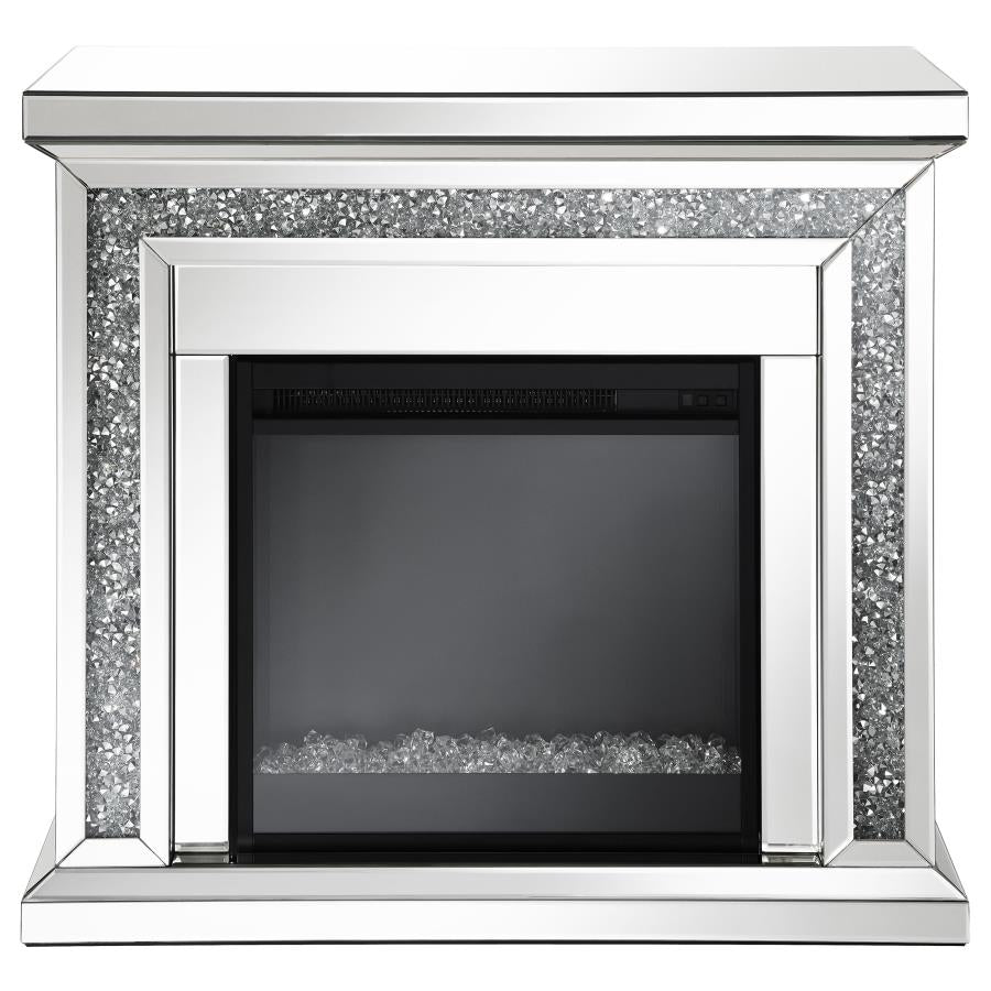 Lorelai Silver Electric Fireplace - furniture place usa