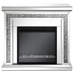 Lorelai Silver Electric Fireplace - furniture place usa