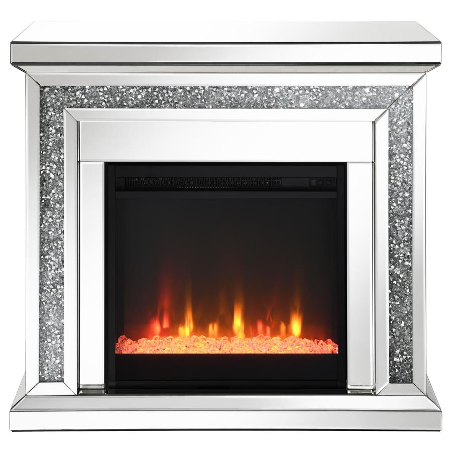 Lorelai Silver Electric Fireplace - furniture place usa