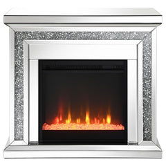Lorelai Silver Electric Fireplace - furniture place usa