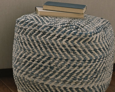 Chevron Pouf - furniture place usa