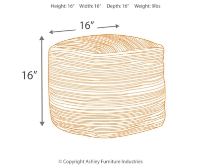 Absalom Pouf - furniture place usa