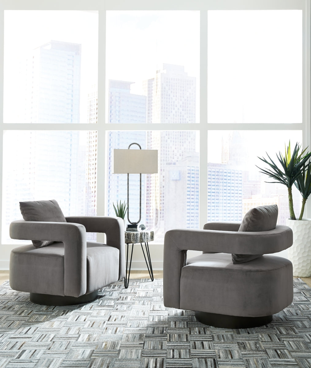 Alcoma Swivel Accent Chair - furniture place usa