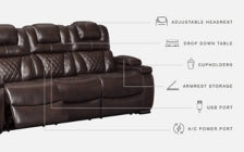 Warnerton Power Reclining Sofa - furniture place usa