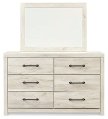 Cambeck Twin Panel Headboard Bed with Mirrored Dresser - furniture place usa