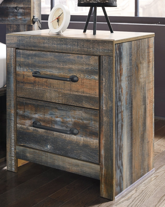 Drystan King Bookcase Bed with 4 Storage Drawers with Mirrored Dresser, Chest and 2 Nightstands - furniture place usa