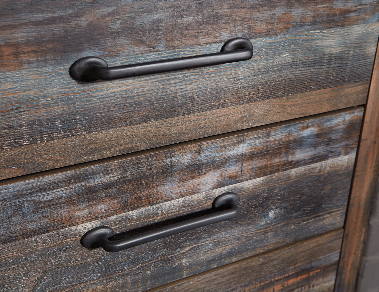 Drystan Queen/Full Bookcase Headboard Bed with Mirrored Dresser - furniture place usa