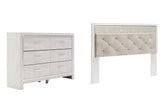 Altyra King Panel Headboard Bed with Dresser - furniture place usa