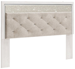Altyra King Panel Headboard Bed with Mirrored Dresser - furniture place usa