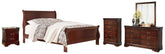 Alisdair Queen Sleigh Bed, Dresser, Mirror, Chest and Nightstand - furniture place usa