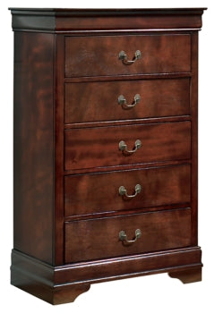 Alisdair Full Sleigh Bed with Mirrored Dresser and Chest - furniture place usa