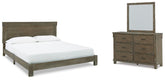 Shamryn King Panel Bed with Mirrored Dresser - furniture place usa