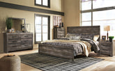 Wynnlow King Panel Bed with Mirrored Dresser, Chest and 2 Nightstands - furniture place usa