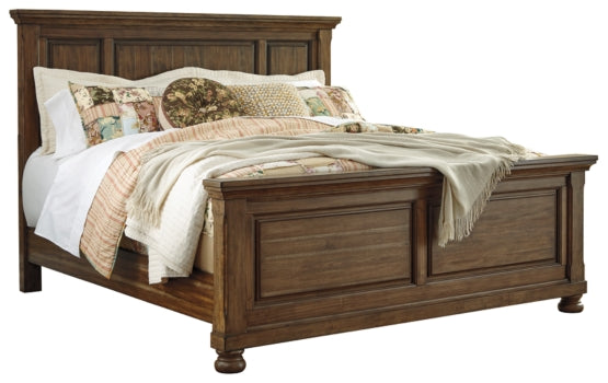 Flynnter Queen Panel Bed with Mirrored Dresser - furniture place usa