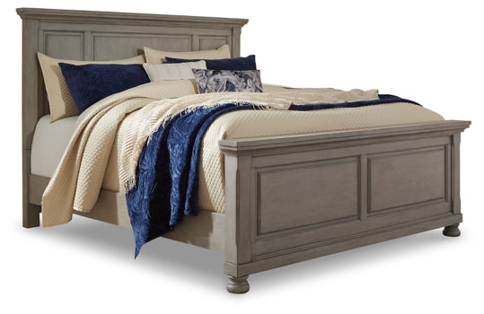 Lettner California King Panel Bed with Mirrored Dresser - furniture place usa