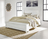 Kanwyn Queen Panel Bed with Storage Bench - furniture place usa