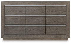 Anibecca Queen Upholstered Panel Bed with Dresser - furniture place usa