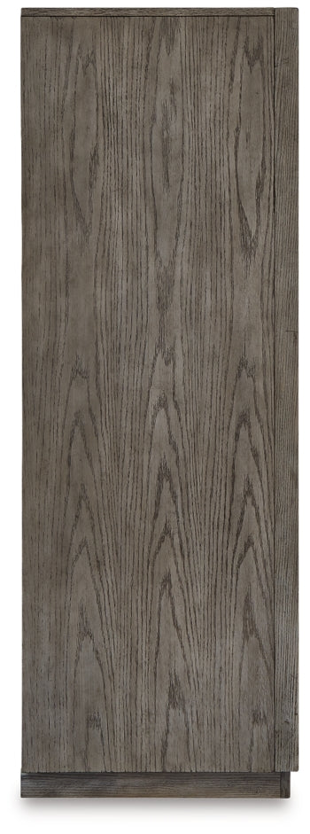 Anibecca Queen Upholstered Panel Bed with Mirrored Dresser, Chest and 2 Nightstands - furniture place usa