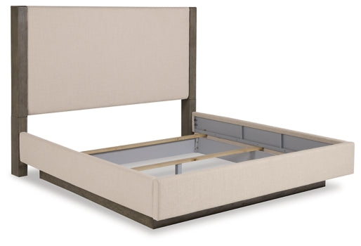 Anibecca Queen Upholstered Panel Bed with Dresser - furniture place usa