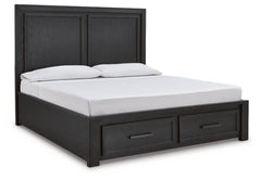 Foyland King Panel Storage Bed - furniture place usa