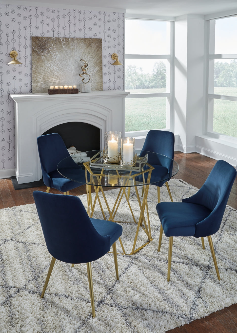 Wynora Dining Table and 4 Chairs - furniture place usa