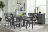 Myshanna Dining Table and 6 Chairs with Storage - furniture place usa