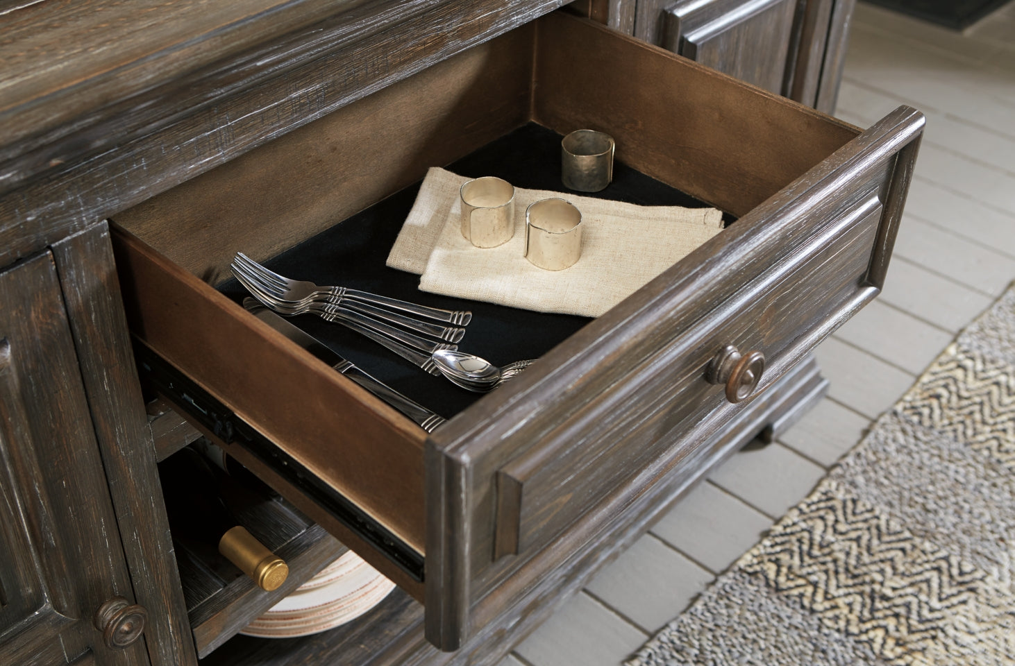 Wyndahl Dining Table and 6 Chairs with Storage - furniture place usa