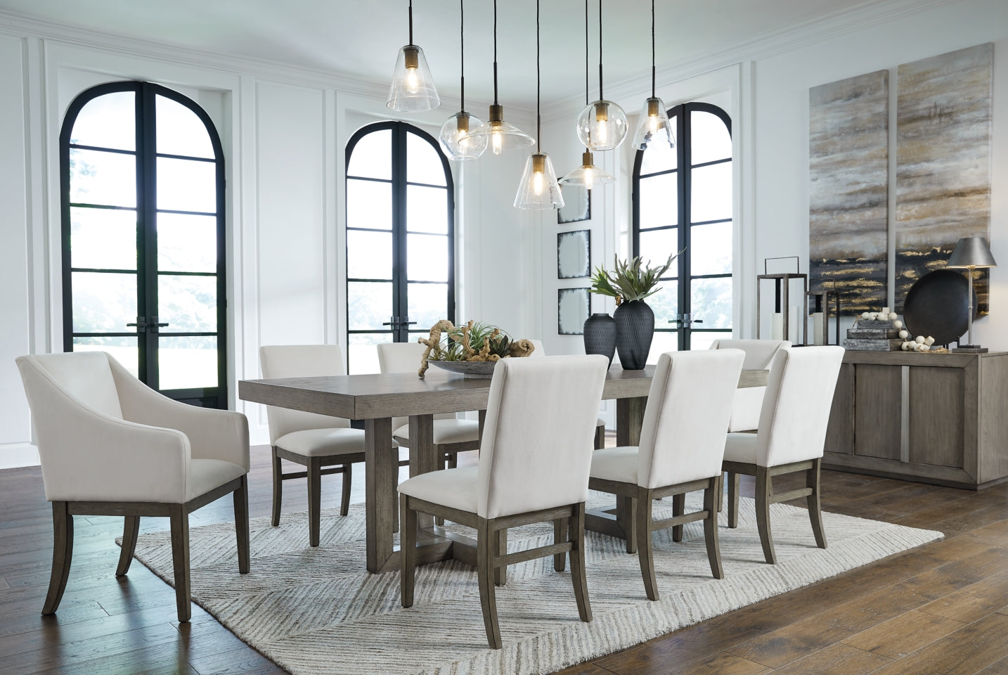 Anibecca Dining Table and 8 Chairs with Storage - PKG013361 - furniture place usa