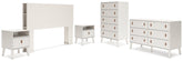 Aprilyn Queen Bookcase Headboard with Dresser, Chest and 2 Nightstands - furniture place usa