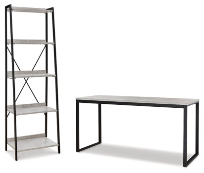 Lazabon Home Office Desk and Storage - PKG010497 - furniture place usa