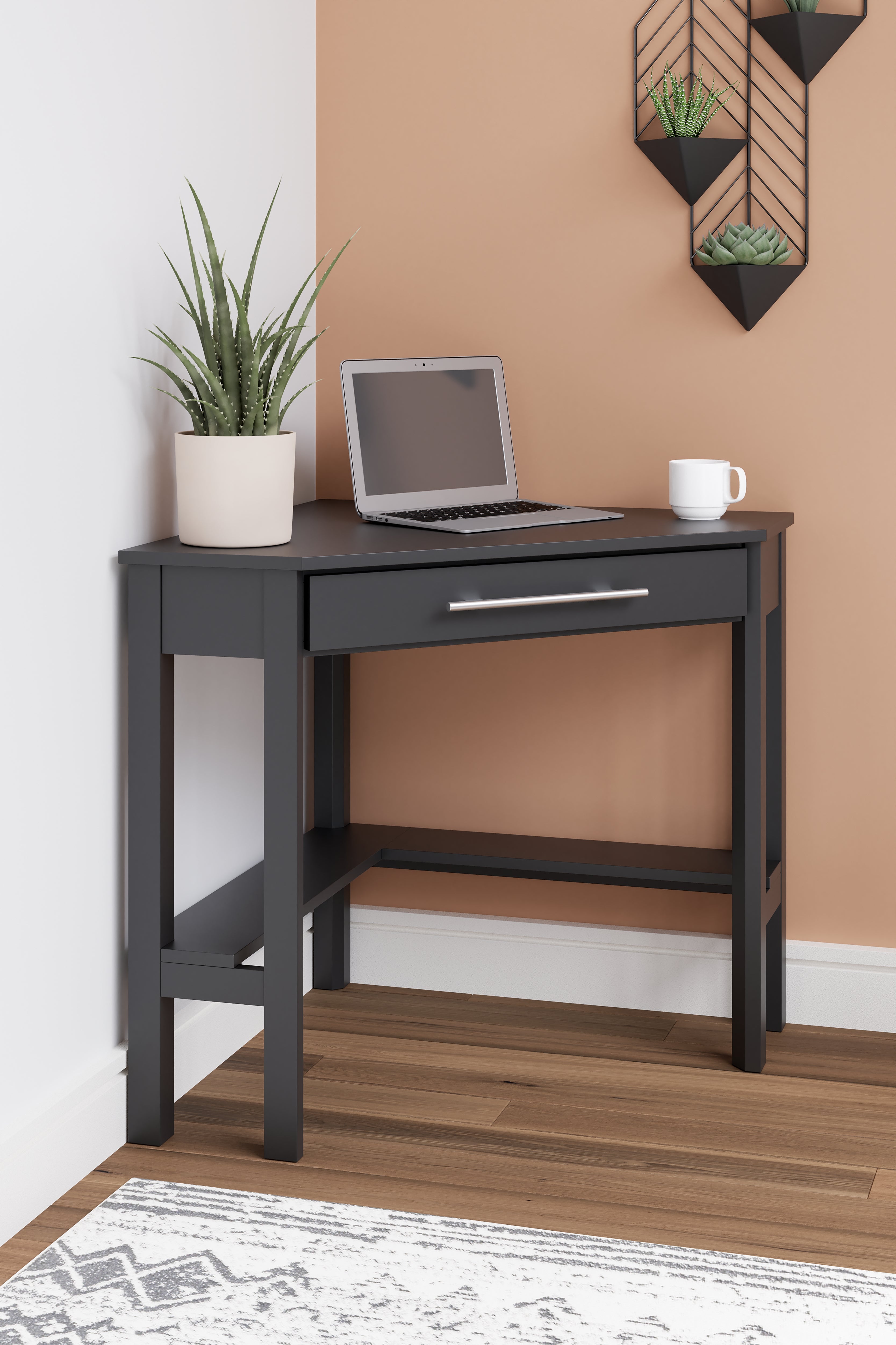 Otaska Home Office Corner Desk with Bookcase - furniture place usa