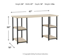 Waylowe Home Office Desk and Storage - PKG010500 - furniture place usa